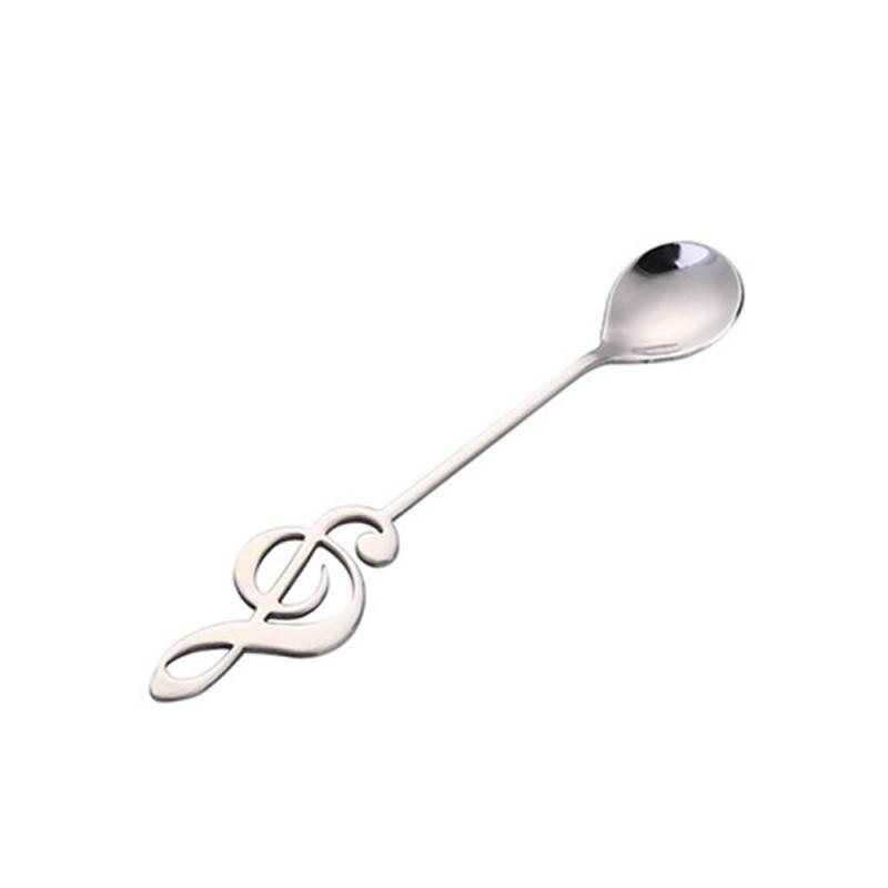 304 Stainless Steel Spoon Musical Notes Coffee Spoon Stirring Spoon Mug Spoon Music Bar Ice Cream Creative Cutlery Tableware