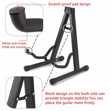 Last inn bildet i Galleri-visningsprogrammet, Portable Universal Guitar Stand Black Folding Tripod Stand Acoustic Classical Electric Guitar Stand Bass Holder Multifunctional
