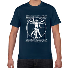 Last inn bildet i Galleri-visningsprogrammet, Da Vinci guitar funny T-Shirt men Vitruvian Man rock band Vintage Graphic Music Novelty streetwear t shirt men homme men clothes
