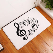 Last inn bildet i Galleri-visningsprogrammet, Music Note Piano Print Non-slip Door Mat Pad Kitchen Bathroom Carpet Rug Decor
