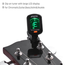 Last inn bildet i Galleri-visningsprogrammet, AROMA AT-01A Guitar Tuner Rotatable Clip-on Tuner LCD Display for Chromatic Acoustic Guitar Bass Ukulele Guitar Accessories
