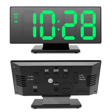 Last inn bildet i Galleri-visningsprogrammet, LED Digital Alarm Clock Mirror Electronic Clocks Multifunction Large LCD Display Digital Table Clock with Temperature Calendar

