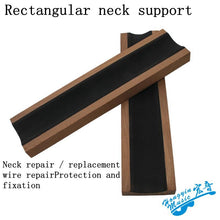 Last inn bildet i Galleri-visningsprogrammet, 1 Piece Guitar Bass Neck Rest Caul Neck Rest Sapele Wood Long Neck Support Guitar Fretwork Cork Lined 297*70*20mm
