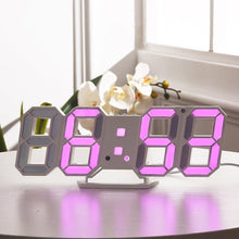 Last inn bildet i Galleri-visningsprogrammet, Digital Wall Clock 3D LED Alarm Clock Electronic Desk Clocks with Large Temperature 12/24 Hour Display

