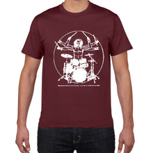 Last inn bildet i Galleri-visningsprogrammet, Da Vinci guitar funny T-Shirt men Vitruvian Man rock band Vintage Graphic Music Novelty streetwear t shirt men homme men clothes
