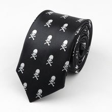 Last inn bildet i Galleri-visningsprogrammet, Classic Fashion Men&#39;s Skinny Tie Colorful Musical Notes Printed Piano Guitar Polyester 5cm Width Necktie Party Gift Accessory
