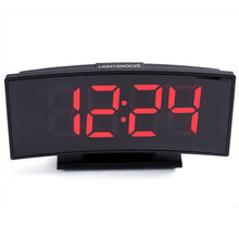 Last inn bildet i Galleri-visningsprogrammet, Electronic Clock Desktop Multi-function Alarm Clock Curved Mirror Clock External Power Supply
