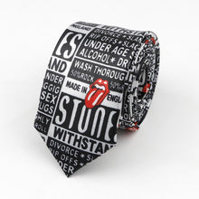 Last inn bildet i Galleri-visningsprogrammet, Classic Fashion Men&#39;s Skinny Tie Colorful Musical Notes Printed Piano Guitar Polyester 5cm Width Necktie Party Gift Accessory
