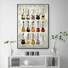 Last inn bildet i Galleri-visningsprogrammet, Guitars Musical Instrument Canvas Print Painting Musical Instrument Studio Wall Art Decorative Poster Room Home Decor (No Frame)
