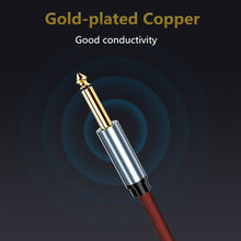 Last inn bildet i Galleri-visningsprogrammet, 6.35mm Jack Audio Cable To 6.35mm Jack Male Mono Gold Plated For Instrument Guitar Mixer Amplifier Bass 1m 2m 3m 5m
