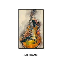 Last inn bildet i Galleri-visningsprogrammet, Guitar Rock Music Art Canvas Painting Retro Abstract Bar Club Poster Picture Prints for Interior Wall Home Decor Gift for Man
