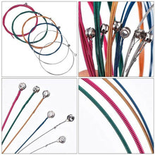 Last inn bildet i Galleri-visningsprogrammet, 6Pcs/Set Acoustic Guitar Strings Rainbow Colorful Guitar Strings E-A For Acoustic Folk Guitar Classic Guitar Multi Color Parts
