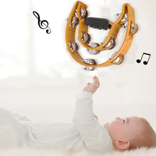 Last inn bildet i Galleri-visningsprogrammet, Wooden Half Moon Drum Orff Tambourine Creative Percussion Musical Instruments ABS Finger-shaped Handle Hand Bell
