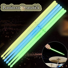 Last inn bildet i Galleri-visningsprogrammet, 1 Pair 5A Luminous Drum Stick Nylon Fluorescent Drumsticks Glow in The Dark Bright Light Musical Instruments
