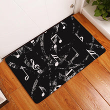 Last inn bildet i Galleri-visningsprogrammet, Music Note Piano Print Non-slip Door Mat Pad Kitchen Bathroom Carpet Rug Decor
