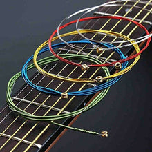 Last inn bildet i Galleri-visningsprogrammet, 6Pcs/Set Acoustic Guitar Strings Rainbow Colorful Guitar Strings E-A For Acoustic Folk Guitar Classic Guitar Multi Color Parts
