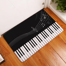 Last inn bildet i Galleri-visningsprogrammet, Music Note Piano Print Non-slip Door Mat Pad Kitchen Bathroom Carpet Rug Decor
