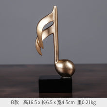Last inn bildet i Galleri-visningsprogrammet, Home Decoration Music Note Crafts Wine Cabinet Decoration Art Resin Sculpture
