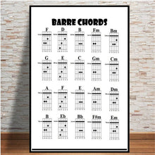 Last inn bildet i Galleri-visningsprogrammet, Guitar Chord Chart Cotton Graphic Music New Poster And Prints Wall Art Canvas Paintings Wall Pictures For Living Room Home Decor
