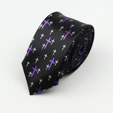 Last inn bildet i Galleri-visningsprogrammet, Classic Fashion Men&#39;s Skinny Tie Colorful Musical Notes Printed Piano Guitar Polyester 5cm Width Necktie Party Gift Accessory
