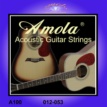 Last inn bildet i Galleri-visningsprogrammet, Amola 010 011 012 Wood Acoustic Guitar Strings Stainless Steel Wire Copper Alloy Winding 6 Strings Accessories Parts

