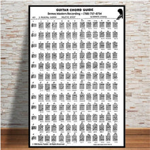 Last inn bildet i Galleri-visningsprogrammet, Guitar Chord Chart Cotton Graphic Music New Poster And Prints Wall Art Canvas Paintings Wall Pictures For Living Room Home Decor
