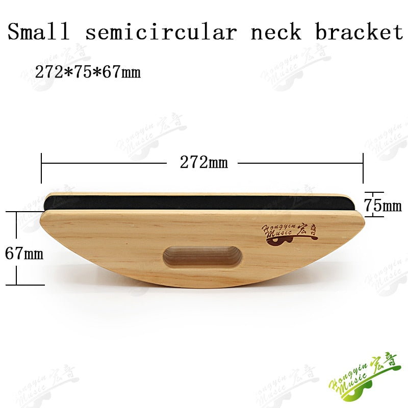 1 Piece Guitar Bass Neck Rest Caul Semicircular Wooden Bracket Neck Support Guitar Fretwork Cork Lined260 x70x63mm