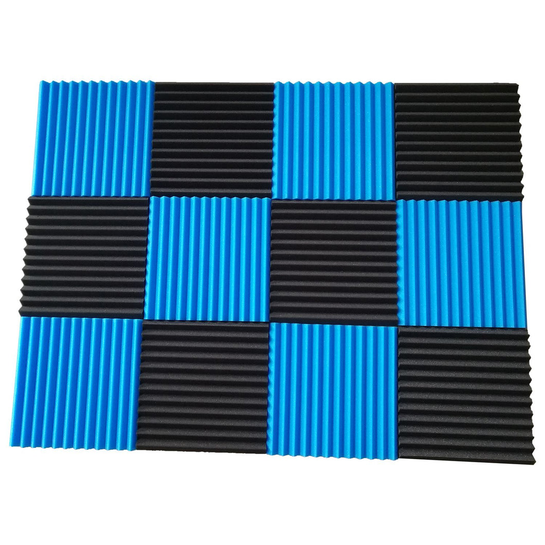 12 Pck professional Acoustic Panels Soundproofing Foam Acoustic Tiles Studio Foam Sound Wedges 1 inch x12 inch x12 inch