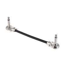 Last inn bildet i Galleri-visningsprogrammet, ammoon 15cm/ 6in Guitar Cable Guitar Pedal Audio Cable 1/4&quot; Silver Right-angle Plug Black 3-Pack/6-Pack Guitar Accessories
