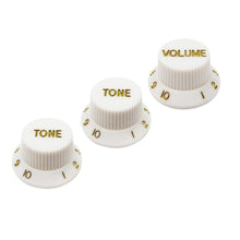 Last inn bildet i Galleri-visningsprogrammet, NEW 2T1V ST Electric Guitar Knobs Volume Tone Control Knobs White fit FD ST Guitar Accessories
