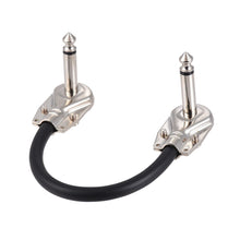 Last inn bildet i Galleri-visningsprogrammet, ammoon 15cm/ 6in Guitar Cable Guitar Pedal Audio Cable 1/4&quot; Silver Right-angle Plug Black 3-Pack/6-Pack Guitar Accessories
