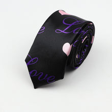 Last inn bildet i Galleri-visningsprogrammet, Classic Fashion Men&#39;s Skinny Tie Colorful Musical Notes Printed Piano Guitar Polyester 5cm Width Necktie Party Gift Accessory
