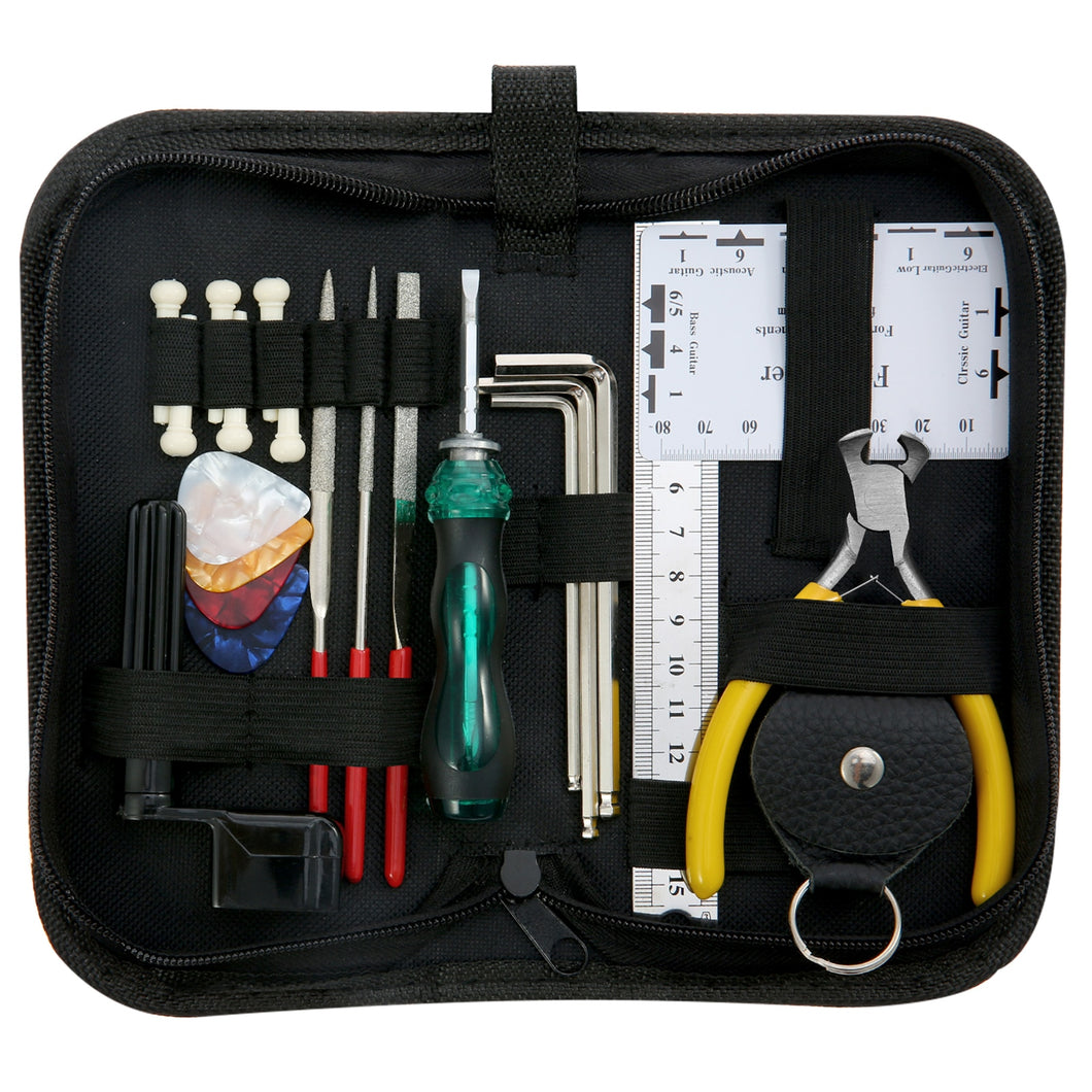 Guitar Repairing Tool Kit Electric Acoustic Guitar Ukulele Repairing Maintenance Cleaning Tool Accessories Kit