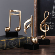 Last inn bildet i Galleri-visningsprogrammet, Home Decoration Music Note Crafts Wine Cabinet Decoration Art Resin Sculpture
