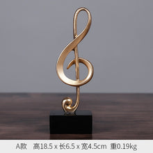 Last inn bildet i Galleri-visningsprogrammet, Home Decoration Music Note Crafts Wine Cabinet Decoration Art Resin Sculpture
