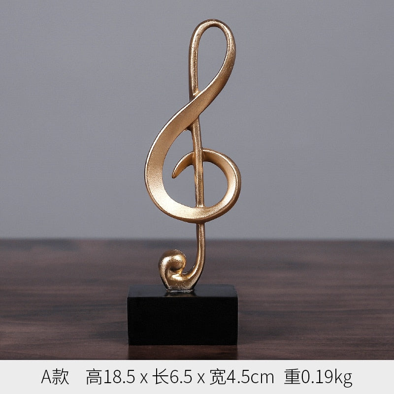 Home Decoration Music Note Crafts Wine Cabinet Decoration Art Resin Sculpture
