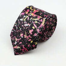 Last inn bildet i Galleri-visningsprogrammet, Classic Fashion Men&#39;s Skinny Tie Colorful Musical Notes Printed Piano Guitar Polyester 5cm Width Necktie Party Gift Accessory
