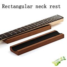 Last inn bildet i Galleri-visningsprogrammet, 1 Piece Guitar Bass Neck Rest Caul Neck Rest Sapele Wood Long Neck Support Guitar Fretwork Cork Lined 297*70*20mm
