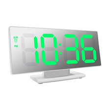 Last inn bildet i Galleri-visningsprogrammet, LED Digital Alarm Clock Mirror Electronic Clocks Multifunction Large LCD Display Digital Table Clock with Temperature Calendar
