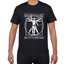 Last inn bildet i Galleri-visningsprogrammet, Da Vinci guitar funny T-Shirt men Vitruvian Man rock band Vintage Graphic Music Novelty streetwear t shirt men homme men clothes

