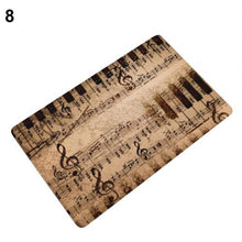 Last inn bildet i Galleri-visningsprogrammet, Music Note Piano Print Non-slip Door Mat Pad Kitchen Bathroom Carpet Rug Decor
