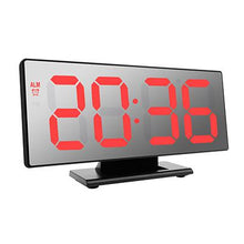 Last inn bildet i Galleri-visningsprogrammet, LED Digital Alarm Clock Mirror Electronic Clocks Multifunction Large LCD Display Digital Table Clock with Temperature Calendar
