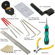 Last inn bildet i Galleri-visningsprogrammet, Guitar Repairing Tool Kit Electric Acoustic Guitar Ukulele Repairing Maintenance Cleaning Tool Accessories Kit
