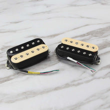 Last inn bildet i Galleri-visningsprogrammet, FLEOR 2pcs Alnico 5 Humbucker Pickup Double Coil Electric Guitar Pickup Neck and Bridge Zebra Color
