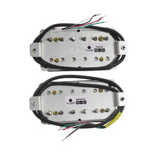 Last inn bildet i Galleri-visningsprogrammet, FLEOR 2pcs Zebra Electric Guitar Pickup Bridge &amp; Neck Humbucker Pickups Set Ceramic Magnet 4-Wires
