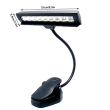 Last inn bildet i Galleri-visningsprogrammet, LED Music Stand Light Book Reading Lamp with Flexible Neck Office Travel Lighting Kit Guitar Players Studio Practice Supplies
