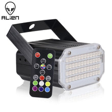 Last inn bildet i Galleri-visningsprogrammet, ALIEN 48 LED RGB UV White Strobe Lights Disco DJ Party Holiday Christmas Music Club Sound Activated Flash Stage Lighting Effect
