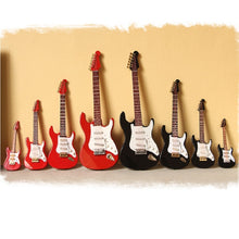 Last inn bildet i Galleri-visningsprogrammet, Mini Electric Guitar Model Miniature Decoration Musical Instruments with Case and Stand
