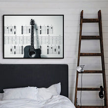Last inn bildet i Galleri-visningsprogrammet, Modern Piano Guitar Chord Table The Basics of Music Canvas Painting Wall Print Home Art Posters for School Music Classroom Decor
