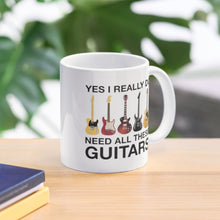 Last inn bildet i Galleri-visningsprogrammet, Yes I Really Do Need All These Guitars  Mug Image Drinkware Handle Round Printed Tea Picture Coffee Photo Gifts Simple Cup
